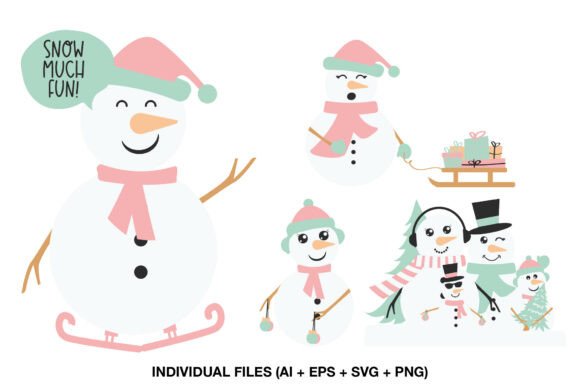 Download Christmas Snowman Clipart for Cardmaking - Card Collection