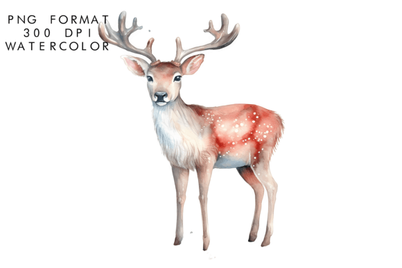 Download Watercolor Reindeer Clipart - Premium Bundle
