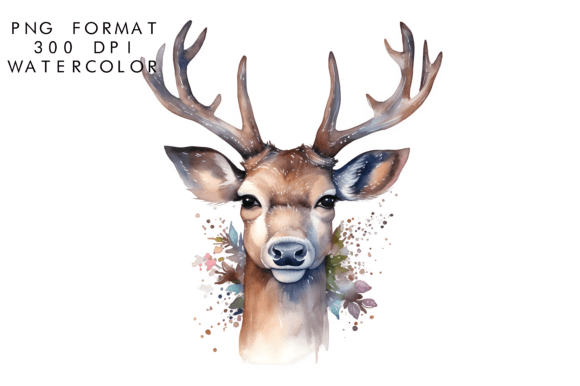 Download Watercolor Reindeer Clipart - Premium Bundle