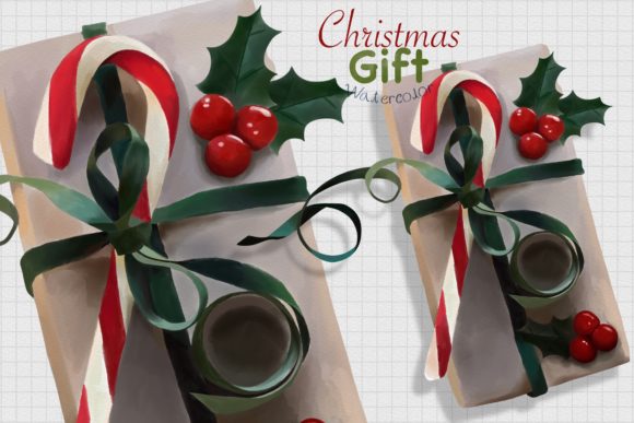 Download CHRISTMAS GIFT Watercolor - Christmas gift watercolor Collection