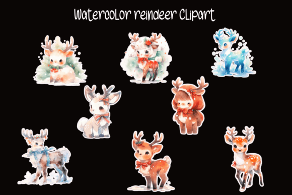 Download Watercolor Reindeer Clipart - Premium Resources