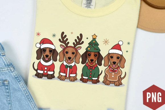 Download Christmas Dachshund PNG Holiday Dog Subl - Premium Resources