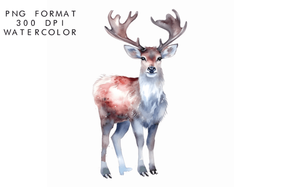 Download Watercolor Reindeer Clipart - Premium Resources