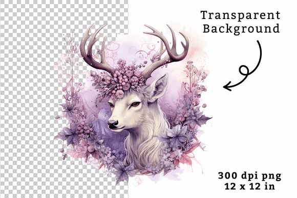 Download Watercolor Reindeer Clipart PNG - Watercolor reindeer clipart Collection