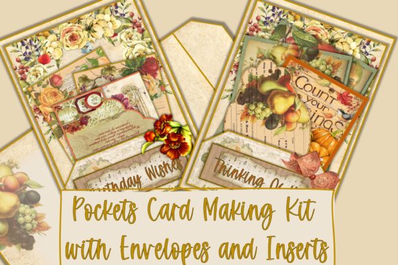 Download Autumn Fall Card Making Kit JPEG PDF - Card Collection